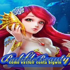 como excluir conta bigwin